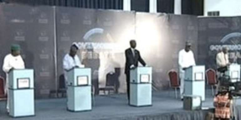 THE CANDIDATES FOR LAGOS STATE GOVERNORSHIP SEAT DEBATED AT THE MUSON CENTRE EARLIER TODAY, MARCH 02, 2011.