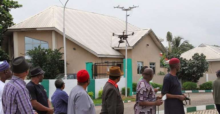 Gov Obiano testing the Utopian DRONE that never flied