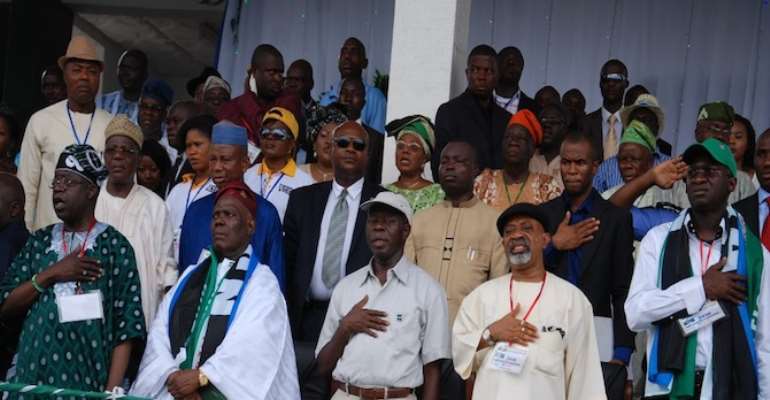 A FILE PHOTOGRAPH SHOWS ACTION CONGRESS OF NIGERIA (ACN) CHIEFTAINS AT THE LAST NATIONAL CONVENTION OF THE PARTY IN BENIN CITY, EDO STATE, A FEW MONTHS AGO.