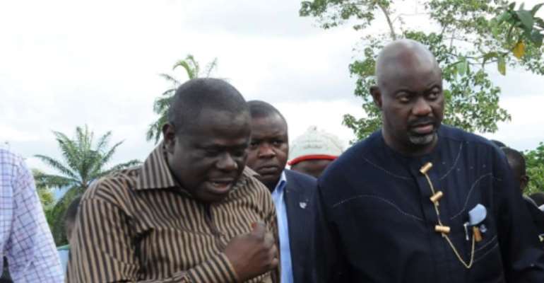 R-L: CROSS RIVER STATE GOVERNOR LIYEL IMOKE SNF DEPUTY EFFIOK COBHAM.