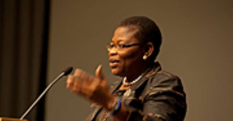 World Bank Vice President for Africa Obiageli Ezekwesili speaks to participants during the Second Diaspora Open House on February 28.