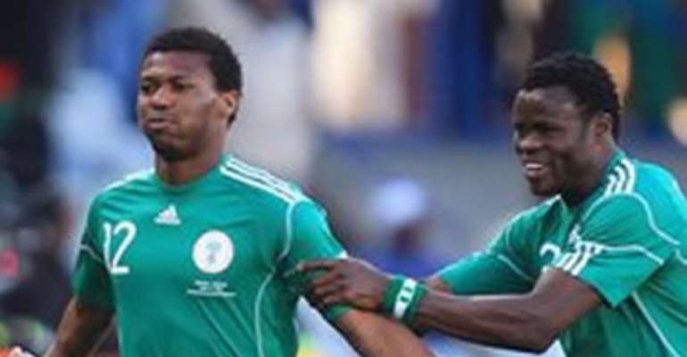 BROTHERS KALU AND IKE UCHE NETTED FOR NIGERIA AS THEY CRUISED PAST ZAMBIA