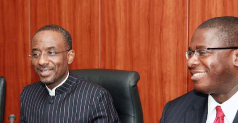 PHOTO L-R: CENTRAL BANK GOVERNOR, LAMIDO SANUSI AND IFC COUNTRY MANAGER FOR NIGERIA, SOLOMON ADEGBIE-QUAYNOR.