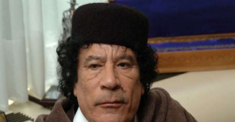 EMBATTLED LIBYAN LEADER, MUAMMAR GADDAFI.