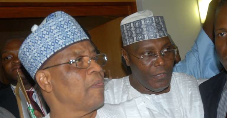 PHOTO: L-R: FORMER MILITARY DICTATOR, GENERAL IBRAHIM BABANGIDA AND FORMER VICE PRESIDENT, ALHAJI ATIKU ABUBAKAR HAVE ANNOUNCED THEIR INTENTIONS TO CONTEST IN THE 2011 PRESIDENTIAL ELECTION.