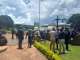 Journalists stood outside a court in Budiriro, Zimbabwe, after police barred them from covering the hearing of an opposition politician on January 16, 2023. (Photo: Mary Taruvinga)
