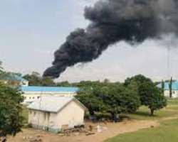 Properties Destroyed As Fire Guts Nigerian Air Force Base In Abuja