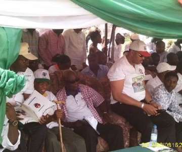 A CROSS SECTION OF DIGNITARIES AT THE PDP CAMPAIGN FLAG OFF AT NKORO MONDAY