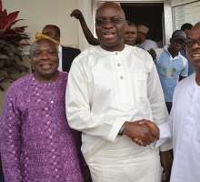 Gov. Ayodele Fayose Paid A Surprise Visit To Former Gov. Ofekiti-State Eng Segun Oni In His Home Town Ifaki&mdash;Ekiti