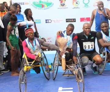 HERBERT WIGWE WITH SPECIAL ATHLETES(MALE)