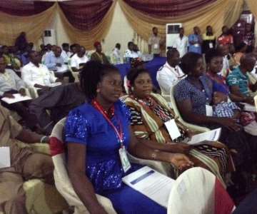 A CROSS SECTION OF SEATED GUESTS AT THE EVENT