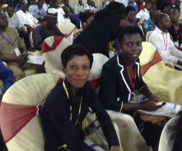 INTERSOCIETY''S OFFICER-VOLUNTEERS BARRISTERS OBIANUJU IGBOELI & UZO OGUEJIOFOR AT THE EVENT