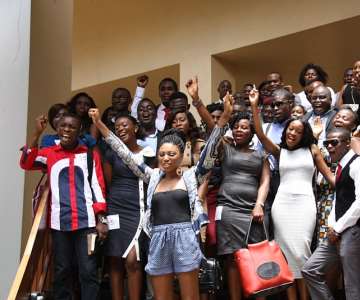 CROSS SECTION OF PARTICIPANTS WITH HOST OF THE SEARCH,  MTV PRESENTER, STEPH ENIAFE COKER