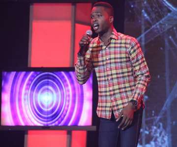 NIGERIAN IDOL 5 CONTESTANT, SOLOMON PERFORMING DURING THE GROUP STAGE PERFORMANCE AT THE OMG DREAM STUDIOS IN LAGOS AT THE WEEKEND