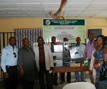 MEMBERS OF THE FEDERATED CORRESPONDENTS CHAPEL, NUJ, RIVERS STATE COUNCIL WITH SOME MANAGEMENT STAFF OF THE RIVERDRILL GROUP