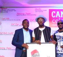 Talented Fan Presents 2-Baba With Painting As Campari Celebrates Honorary Masters Degree