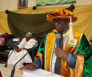 VICE CHANCELLOR,CRESCENT UNIVERSITY,PROF. KEHINDE OKELEYE,DELIVERING HIS ADDRESS AT THE 5TH CONVOCATION OF THE UNIVERSITY