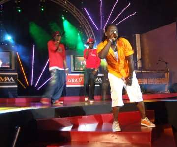 Timaya performing on the stage.He gave a good account of himself