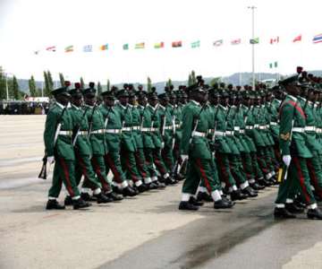 NIGERIAN ARMY DURING THE PARADE.<br/>