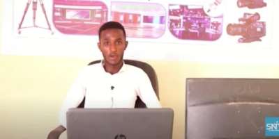 Somali National TV journalist Ahmed Mohamed Shukur was killed in a bomb attack while covering a security operation in Basra on September 30, 2022. (Screenshot: SNTV/YouTube)