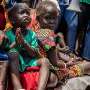 UNOCHA/Adedeji Ademigbuji: Children displaced by the recent violence in Jonglei State, South Sudan, sit outside a church, home to thousands of displaced people