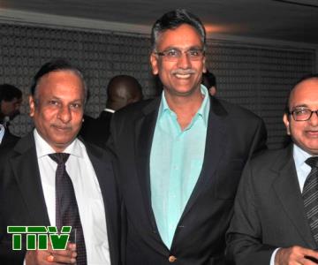 A picture of Group Director, M-Tech Nigeria Ltd, Engr. Pradeep Kumar; Chief Executive Officer and Managing Director, Airtel Nigeria, Rajan Swaroop and the Indian High Commissioner to Nigeria, Mahesh Sachdev, at a dinner hosted by the Indian High Commission for Indian Software Experts in Lagos, at the weekend