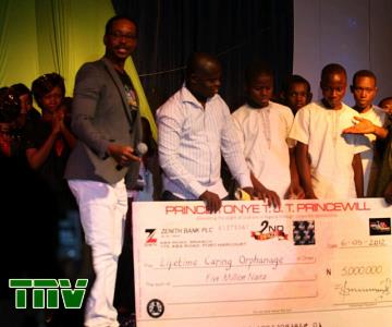 LIFETIME CARING ORPHANAGE, RIVERS STATE, 1ST RUNNER UP WITH THEIR CHEQUE OF N5M